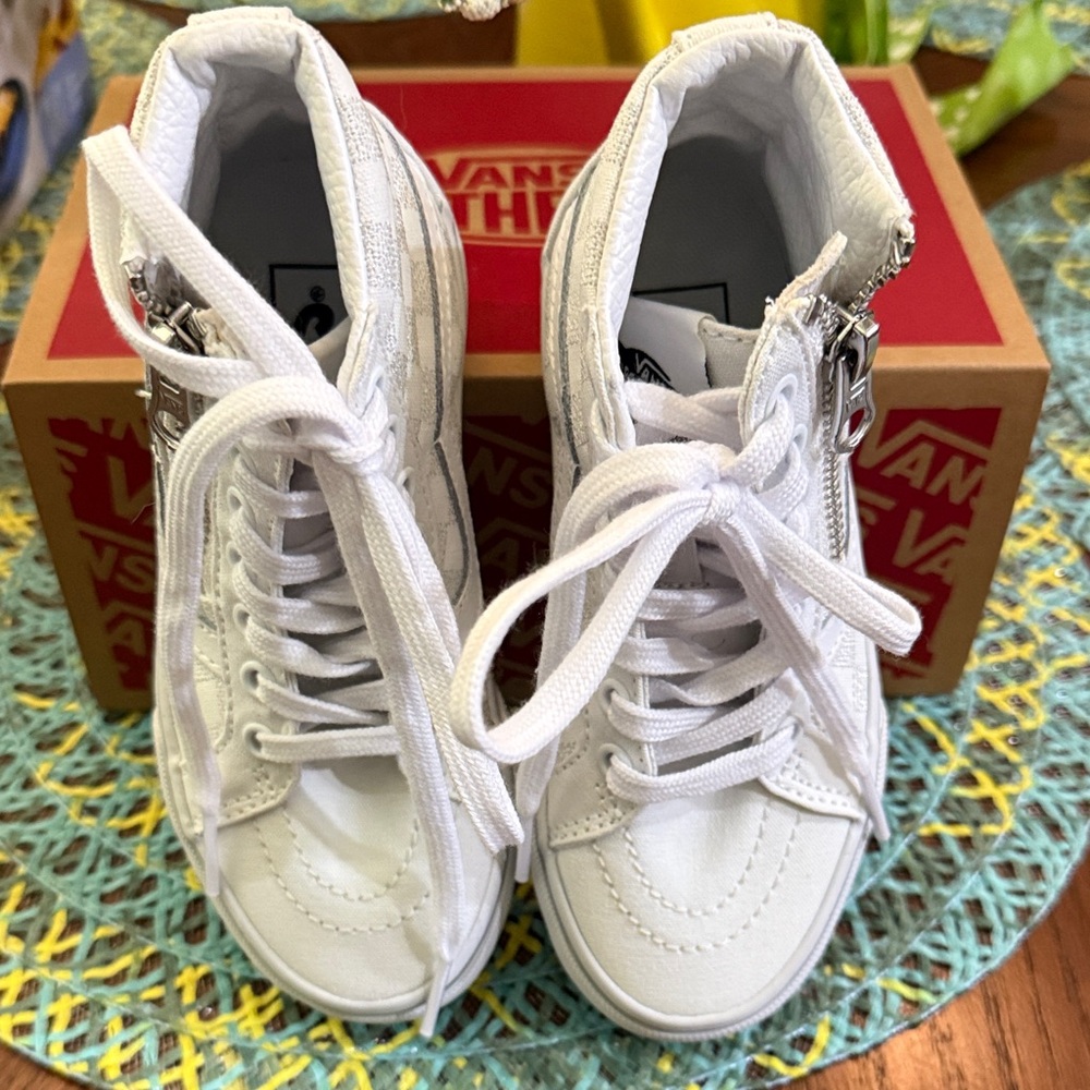 Vans Kids White High-Top Sneakers